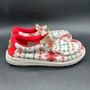 Hey Dude Wally Youth Ugly Sweater Cool Yule Size TD13